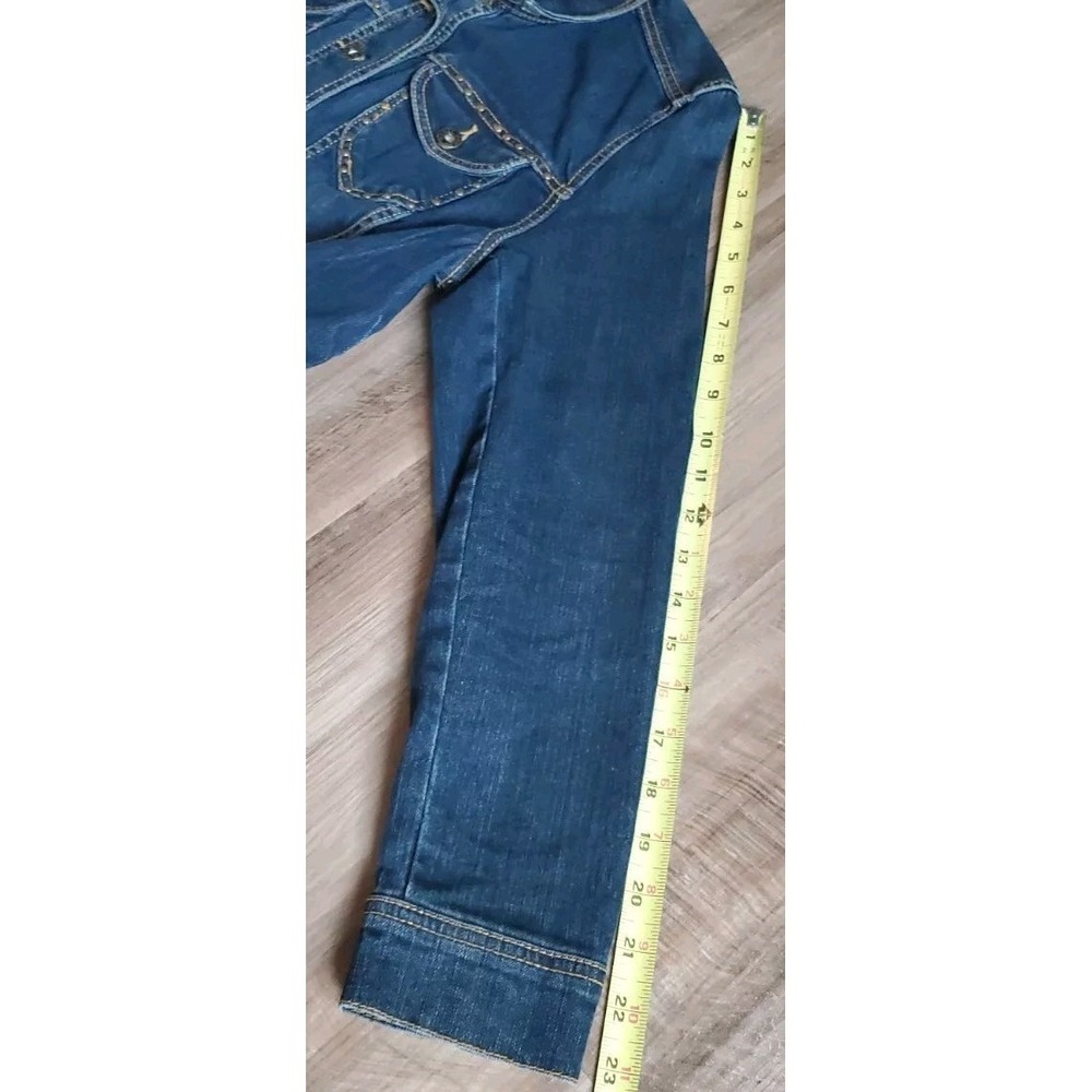 KIKIT Jean Jacket Denim Womens Size Medium Button Studded Western - Picture 7 of 7